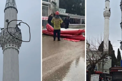 Mudanya Merkez Camii minaresinde intihar teşebbüsü